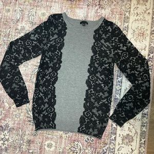 The Limited Gray and Black Sweater